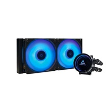 CHIEFTEC vodní chlazení CPU Iceberg 240, 2x120mm ARGB, ARGB vodní blok, LGA1851, AM5, černá