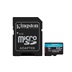 Kingston MicroSDXC karta 512GB Canvas Go! Plus, R:200/W:160MB/s, Class 10, UHS-I, U3, V30, A2 + Adaptér