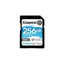 Kingston SDXC karta 256GB Canvas Go! Plus, R:170/W:90MB/s, Class 10, UHS-I, U3, V30