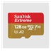 SanDisk micro SDXC karta 128GB Extreme (190 MB/s Class 10, UHS-I U3 V30) + adaptér