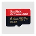 SanDisk micro SDXC karta 64GB Extreme PRO (200 MB/s Class 10, UHS-I U3 V30) + adaptér