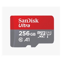 SanDisk MicroSDXC karta 256GB Ultra (100MB/s, Class 10, Android) + adaptér