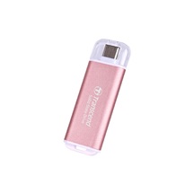TRANSCEND Externí SSD ESD300P 512GB, External SSD, USB 10Gbps, Type C, růžová