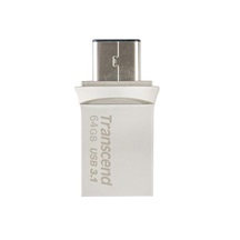 TRANSCEND Flash Disk 64GB JetFlash®890S OTG, USB 3.1 Type-C/A (R:90/W:30 MB/s) stříbrná