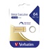 VERBATIM Flash Disk 64GB Metal Executive, USB 3.0, zlatá