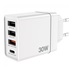 VERBATIM Univerzální adaptér nabíječka CHR-30EU2, 30W, 1x USB-C, 3x USB bílá