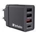 VERBATIM Univerzální adaptér nabíječka CHR-30EU2, 30W, 1x USB-C, 3x USB černá