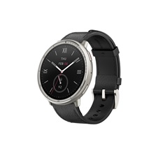 Amazfit Active 2 Round NFC/Silver/Elegant Band/Black Leather