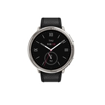 Amazfit Active 2 Round NFC/Silver/Elegant Band/Black Leather