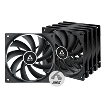 ARCTIC F12 PWM PST (5PCS Value Pack) (Black) - 120mm case fan with PWM control and PST cable - Pack