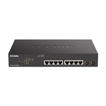 D-Link DGS-1100-10MPV2, 8x 1000Base-T 802.3af/802.3at PoE, 2x SFP, 130W PoE budget