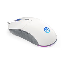 Endorfy GEM Plus/Herní/Optická/Pro praváky/19 000 DPI/Drátové USB-A/Bílá