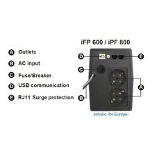 FSP UPS iFP 800, 800 VA / 480W, LCD, line interactive