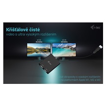 i-tec USB-A/USB-C Dual 4K HDMI Video Adapter