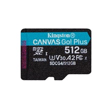 Kingston Canvas Go Plus A2/Micro SDXC/512GB/UHS-I U3 / Class 10