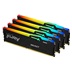 Kingston FURY Beast/DDR5/128GB/5200MHz/CL40/4x32GB/RGB/Black