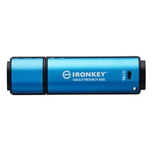 Kingston Ironkey Vault Privacy 50C/16GB/USB 3.2/USB-C/Modrá