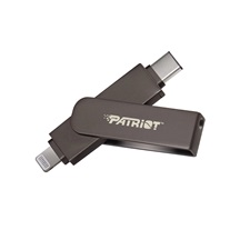 Patriot iLuxe Stick C MFi/128GB/USB 3.2/Lightning + USB-C/Černá