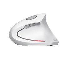 Trust Verto/Vertikální/Optická/Pro praváky/1 600 DPI/Bezdrátová USB/Bílá