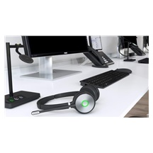 Yealink WH62 Dual DECT základna s náhlavní soupravou na obě uši pro Teams