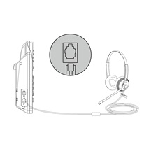 Yealink YHS34 Lite Mono náhlavní souprava na jedno ucho s QD-RJ9 konektory