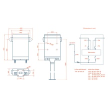 OlifeEnergy DoubleBox CLOUD, dobíjecí stanice se dvěma kroucenými kabely, 2x 22kW