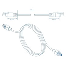 Teltonika 4-pin na 4-pin napájecí kabel, 1m