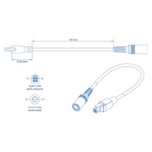 Teltonika 4-pin napájecí adaptér na DC konektor