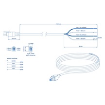 Teltonika 4-pin napájecí kabel na samostatné vodiče, 1.5m
