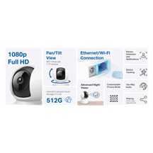 TP-Link Tapo C202 Domácí bezpečnostní Wi-Fi kamera s naklápěním, 2Mpx