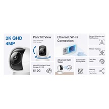 TP-Link Tapo C222 Domácí bezpečnostní Wi-Fi kamera s naklápěním, 4Mpx