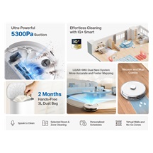TP-Link Tapo RV30 Max Plus, Robotický vysavač a mop, LiDAR+IMU, bílý