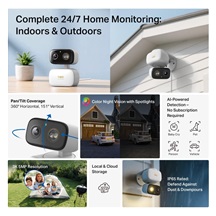 TP-Link Tapo C236 Domácí bezpečnostní Wi-Fi kamera s naklápěním, 2Mpx