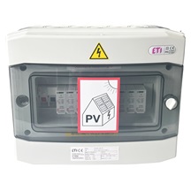 Elektrický rozvaděč pro FVE, 2 stringy, 2 svodiče, 1000V DC