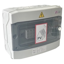 Elektrický rozvaděč pro FVE, 2 stringy, 2 svodiče, 1000V DC