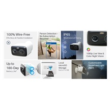 TP-Link Tapo C400 KIT, Chytrá bezdrátová bezpečnostní kamera + solární panel