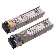 MikroTik 1/2.5G SFP pár optických modulů HS-2733LC20D, WDM/BiDi, SM, 20km, 2 pack