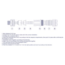 Teltonika datový konektor M12 X type 8-PIN, samec