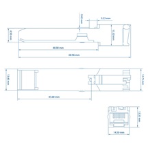 Teltonika PR4JR20K, 1.25G SFP metalický modul, RJ-45, 100m