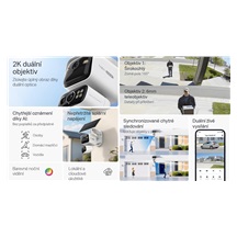 TP-Link Tapo C645D KIT Bezpečnostní otočná kamera s naklápěním a dvěma objektivy + solární panel, 3Mpx