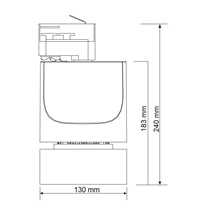 THREELINE CRF22WBF-5000K FIDES, Svítidlo pro lištový systém, 22W