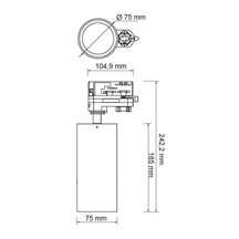 THREELINE CRPOL309438BB APOLO, Svítidlo pro lištový systém, 30W, bílé