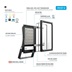 THREELINE LIP70WBN60-4000K LIVERPOOL, Reflektorové svítidlo s optikou, IP65, 70W, osvit 60°
