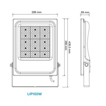 THREELINE LIP70WBC120-3000K LIVERPOOL, Reflektorové svítidlo s optikou, IP65, 70W, osvit 120°