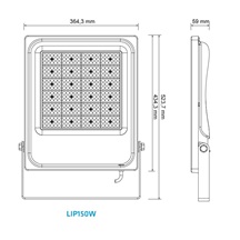 THREELINE LIP70WBN12065-4000K LIVERPOOL, Reflektorové svítidlo s optikou, IP65, 70W, osvit 120x65°