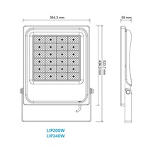 THREELINE LIP70WBN12065-4000K LIVERPOOL, Reflektorové svítidlo s optikou, IP65, 70W, osvit 120x65°