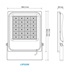 THREELINE LIP100WBF12065-5700K LIVERPOOL, Reflektorové svítidlo s optikou, IP65, 100W, osvit 120x65°