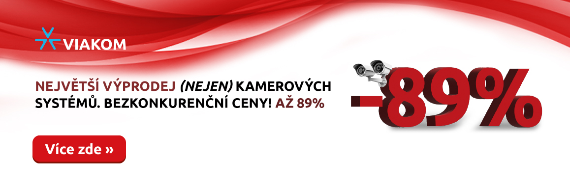 Kamery = Hikvision -89% výprodej