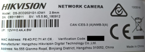 wifi kamery login